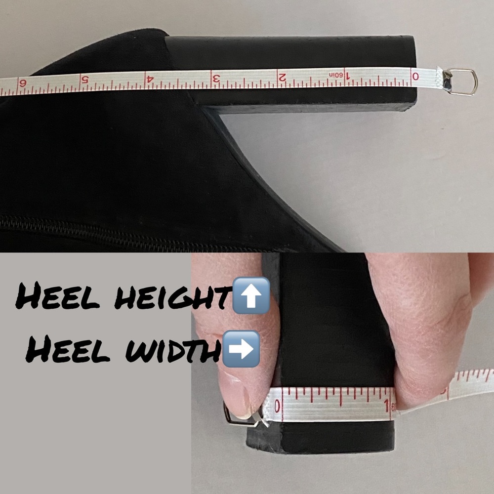 Candies Below the Knee Faux Suede Black Heeled Boots Size 8M - Picture 9 of 12